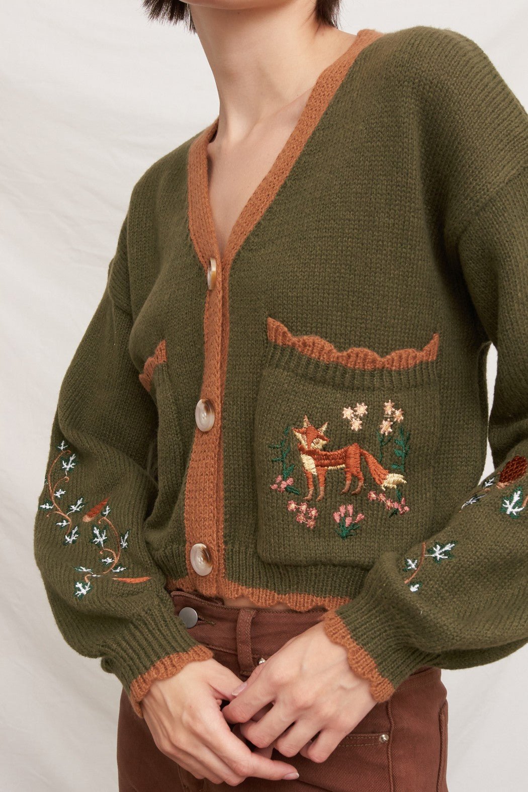 Fenwick Embroidered Fox Cardigan - Westly