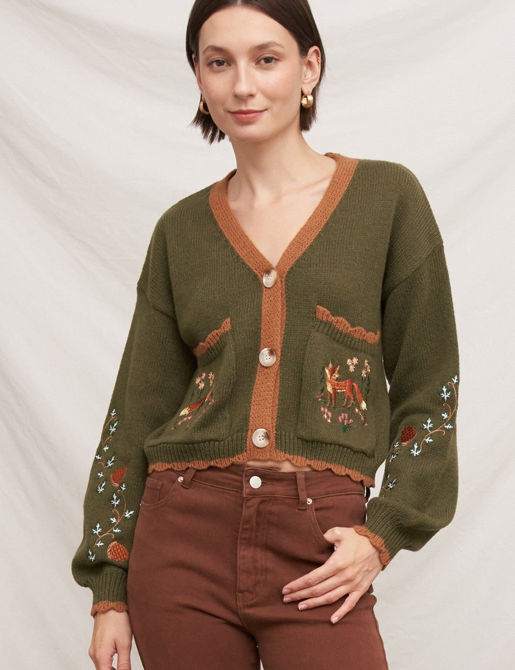 Fenwick Embroidered Fox Cardigan - Westly