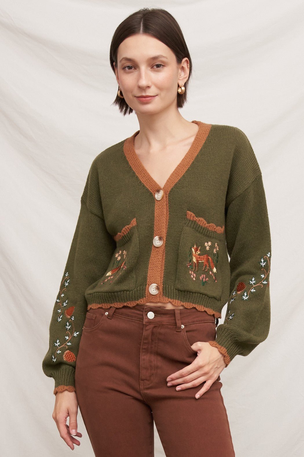Fenwick Embroidered Fox Cardigan - Westly