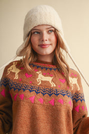 Fetch Club Dog Motif Fair Isle Sweater in Taupe Multi, photo 9