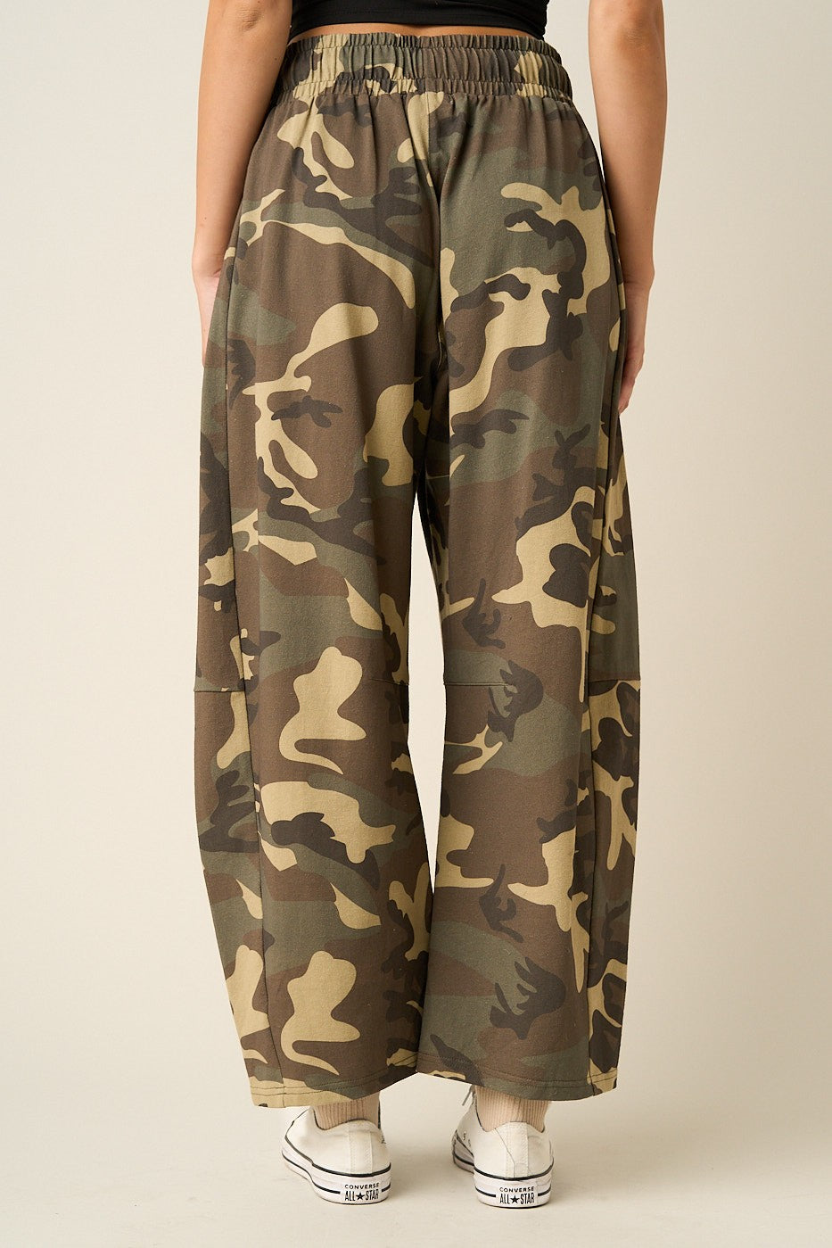 Field Contrast Lace Trim Barrel Pants in Army Green - product photo 3