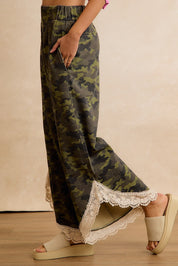 Field Lace Camo Wide Leg Pants in Camouflage - product photo 6
