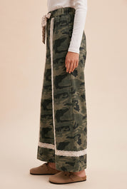 Field Romance Lace Trim Camo Pants in Camouflage - product photo 2