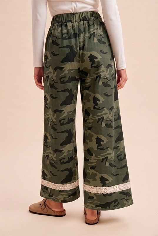 Field Romance Lace Trim Camo Pants in Camouflage - product photo 3
