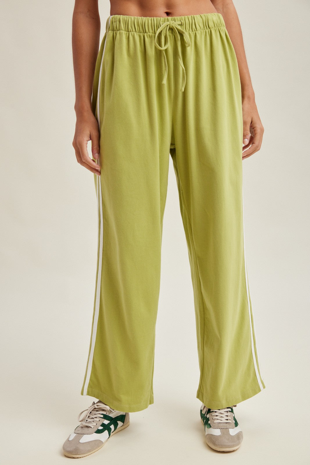 Fieldcrest Contrast Stripe Pants - Avocado White