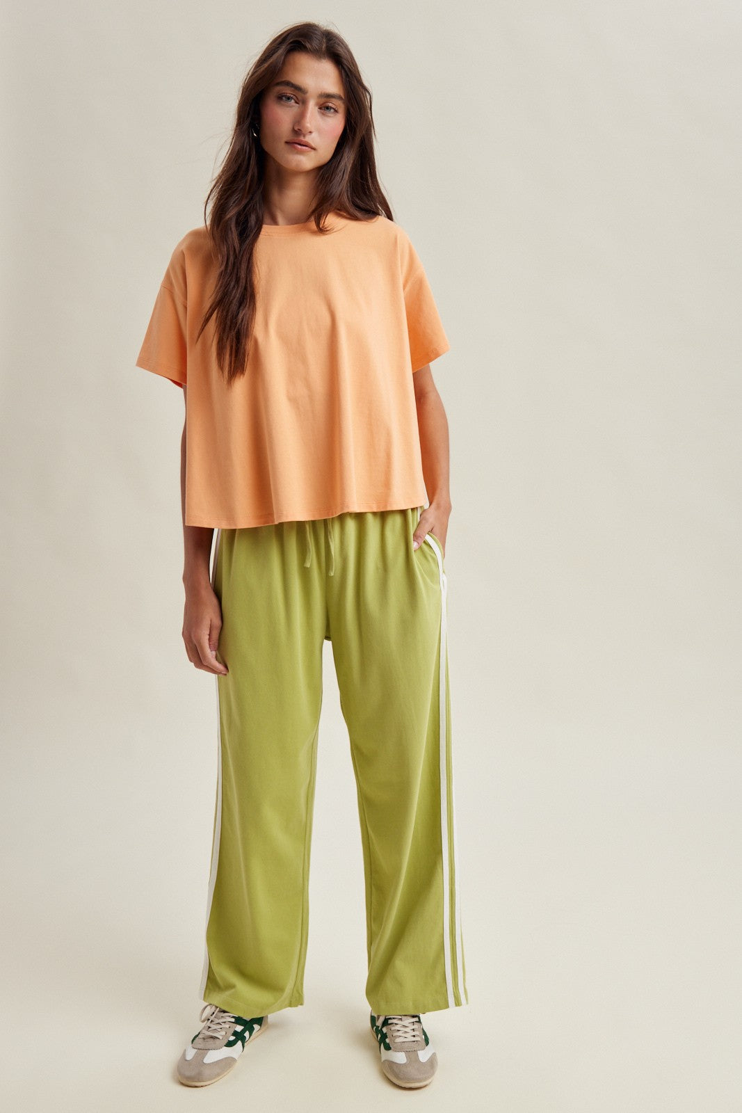 Fieldcrest Contrast Stripe Pants - Avocado White