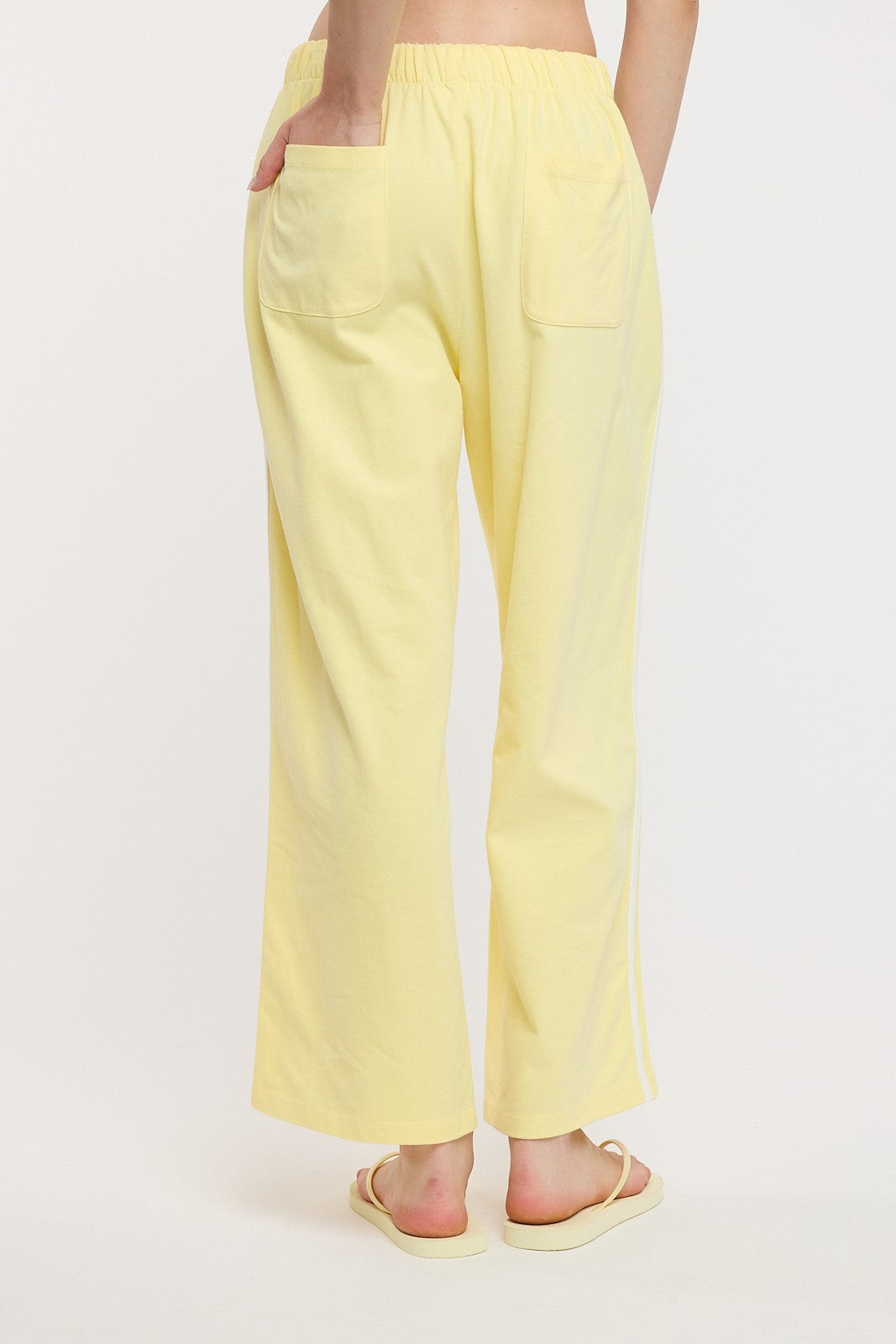 Fieldcrest Contrast Stripe Pants - Lemon White