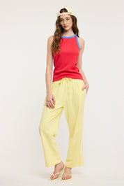 Fieldcrest Contrast Stripe Pants - Lemon White