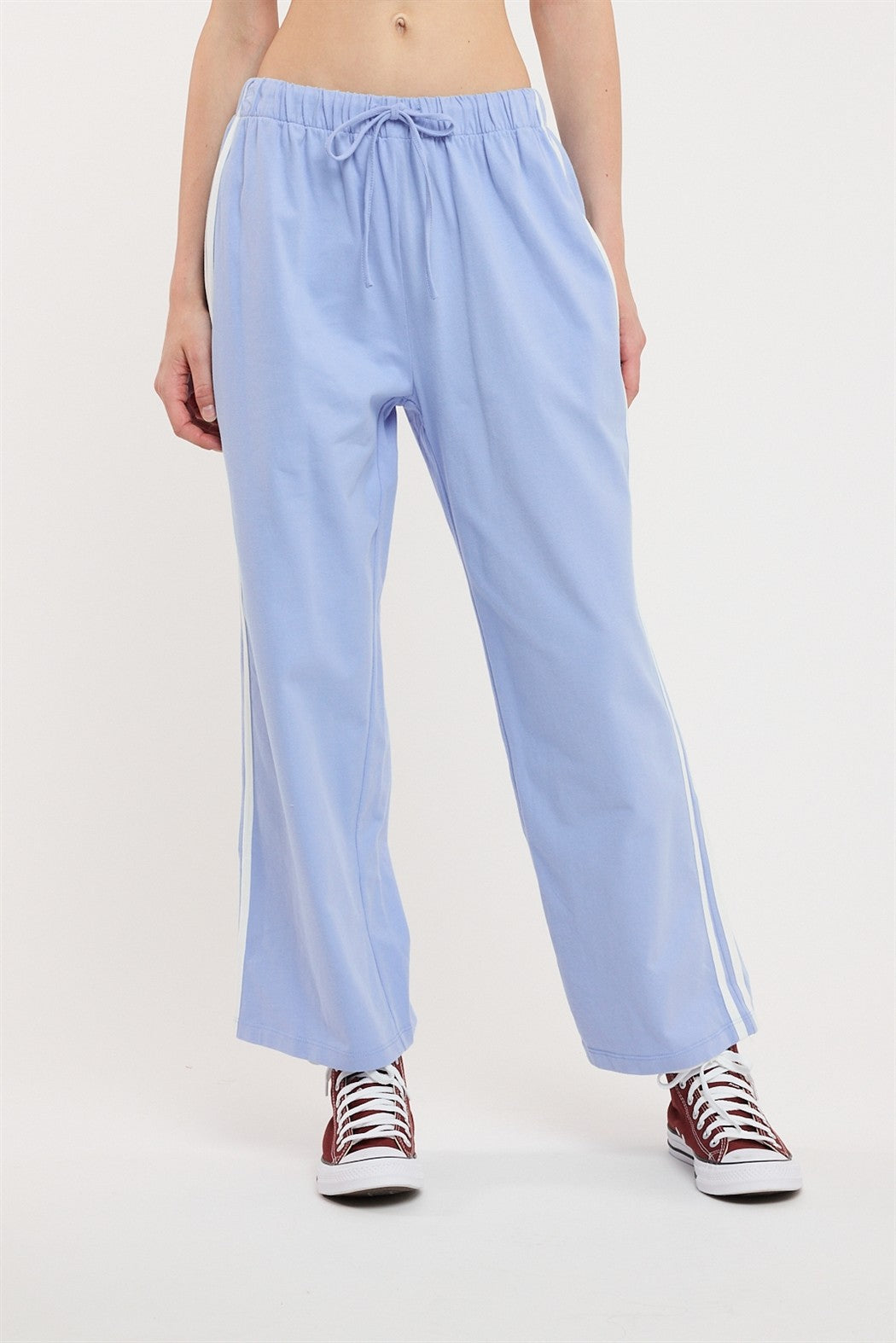Fieldcrest Contrast Stripe Pants - Sky White