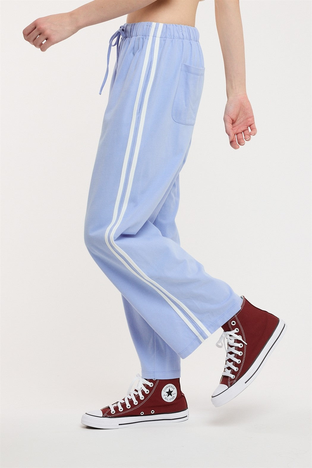 Fieldcrest Contrast Stripe Pants - Sky White