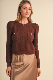 Fifth Avenue Bobble Knit Cardigan - Westly