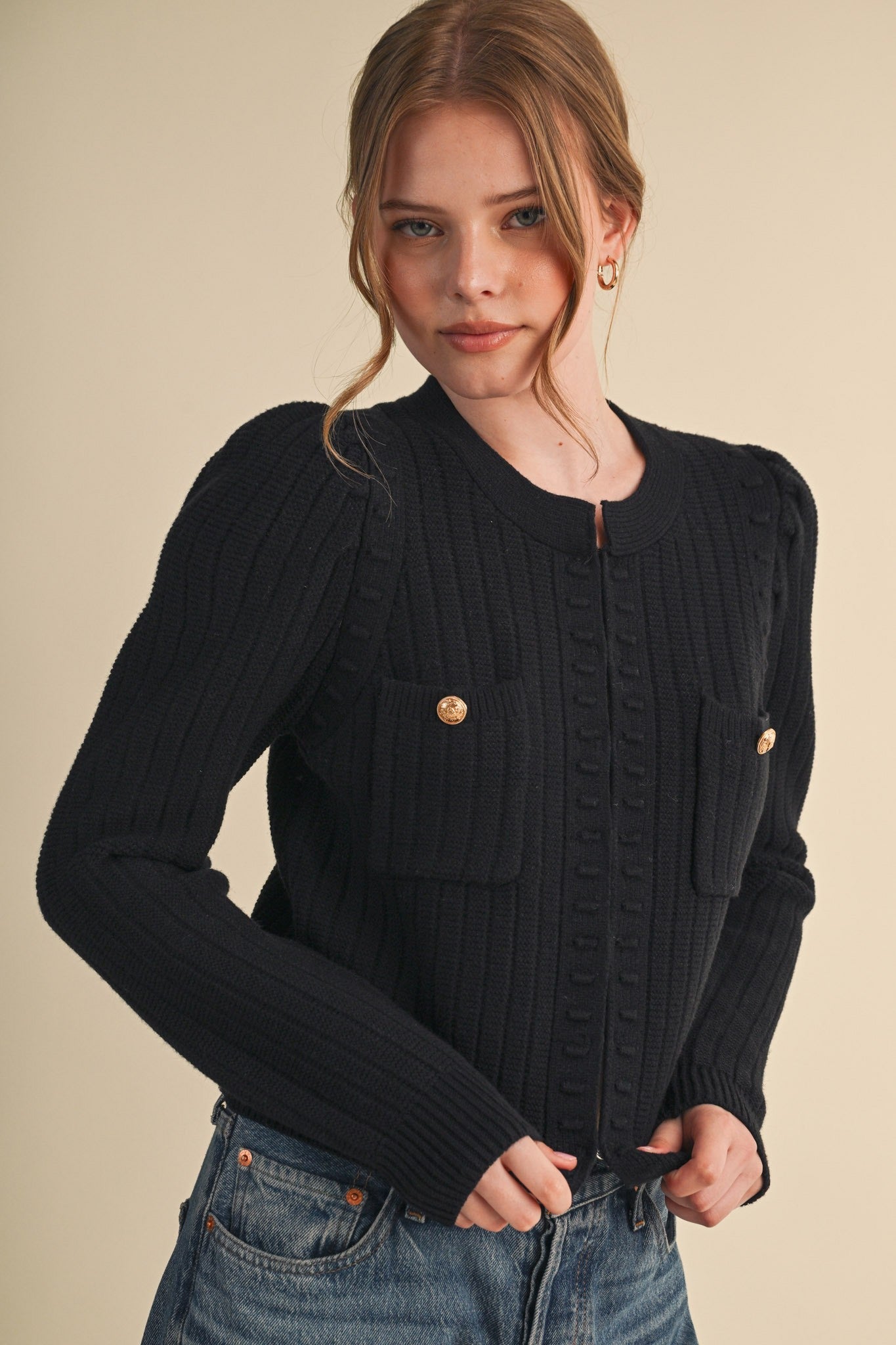 Fifth Avenue Bobble Knit Cardigan - Westly