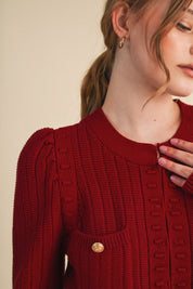 Fifth Avenue Bobble Knit Cardigan - Westly