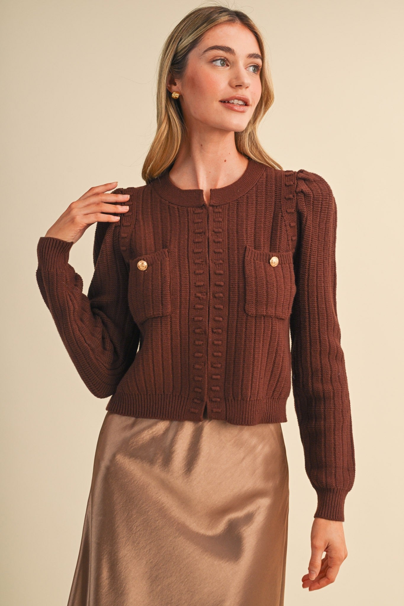 Fifth Avenue Bobble Knit Cardigan - Westly