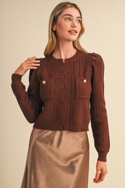Fifth Avenue Bobble Knit Cardigan - Westly