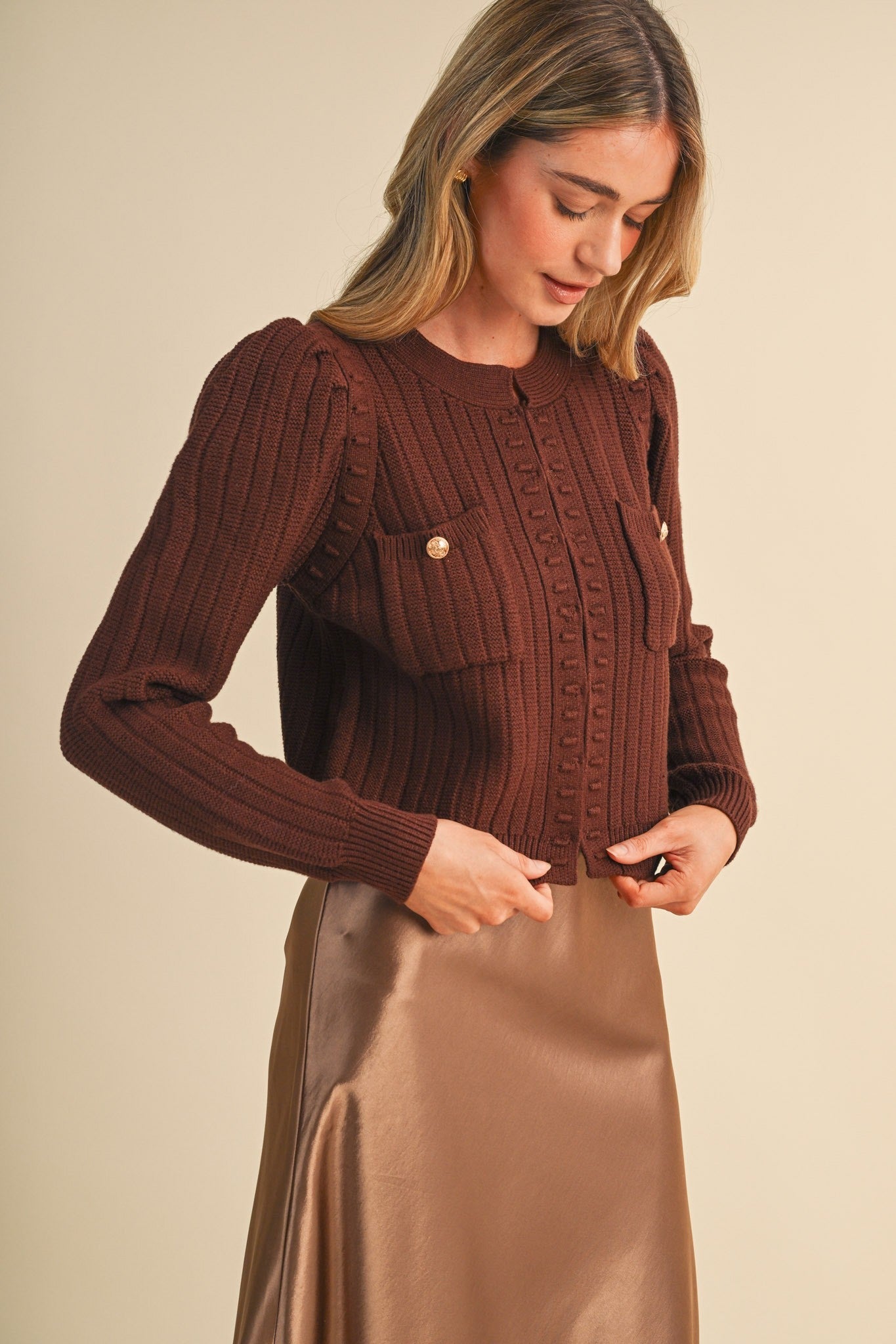 Fifth Avenue Bobble Knit Cardigan - Westly