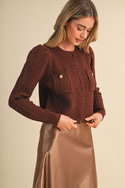 Fifth Avenue Bobble Knit Cardigan - Westly