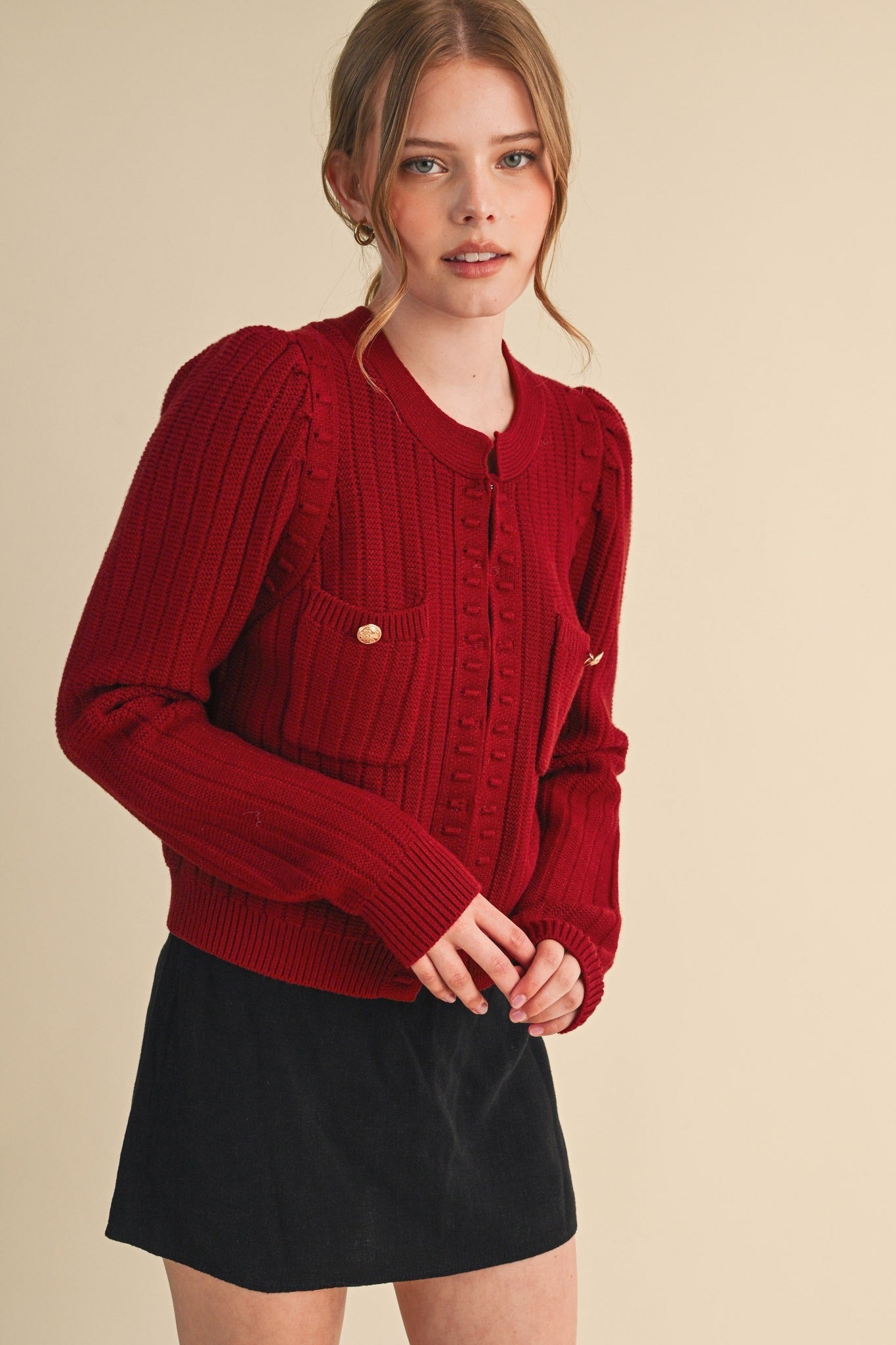 Fifth Avenue Bobble Knit Cardigan - Westly