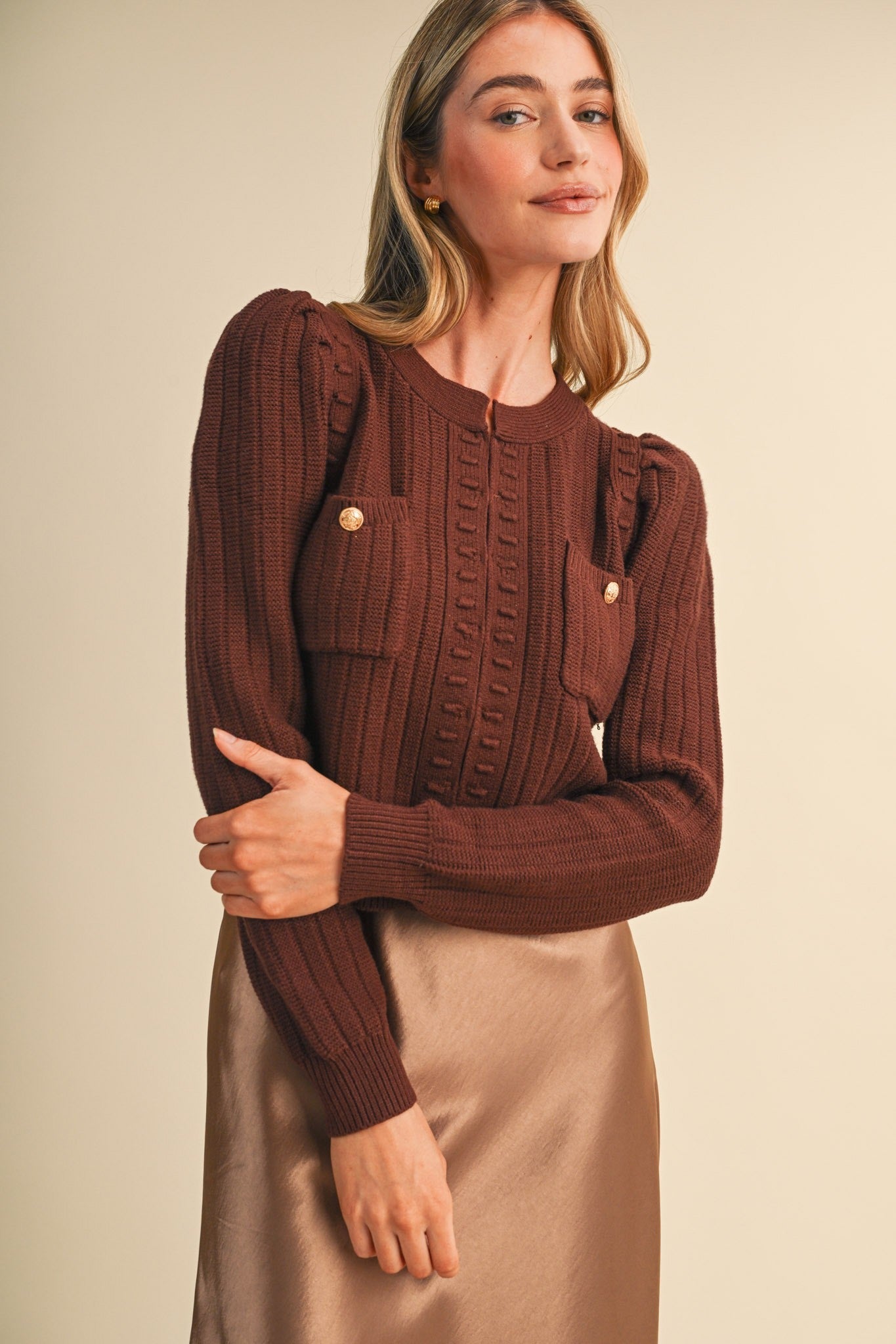 Fifth Avenue Bobble Knit Cardigan - Westly