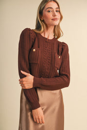 Fifth Avenue Bobble Knit Cardigan - Westly