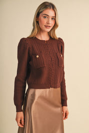 Fifth Avenue Bobble Knit Cardigan - Westly