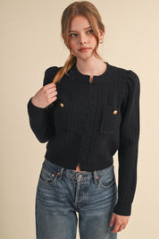 Fifth Avenue Bobble Knit Cardigan - Westly
