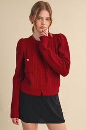 Fifth Avenue Bobble Knit Cardigan - Westly