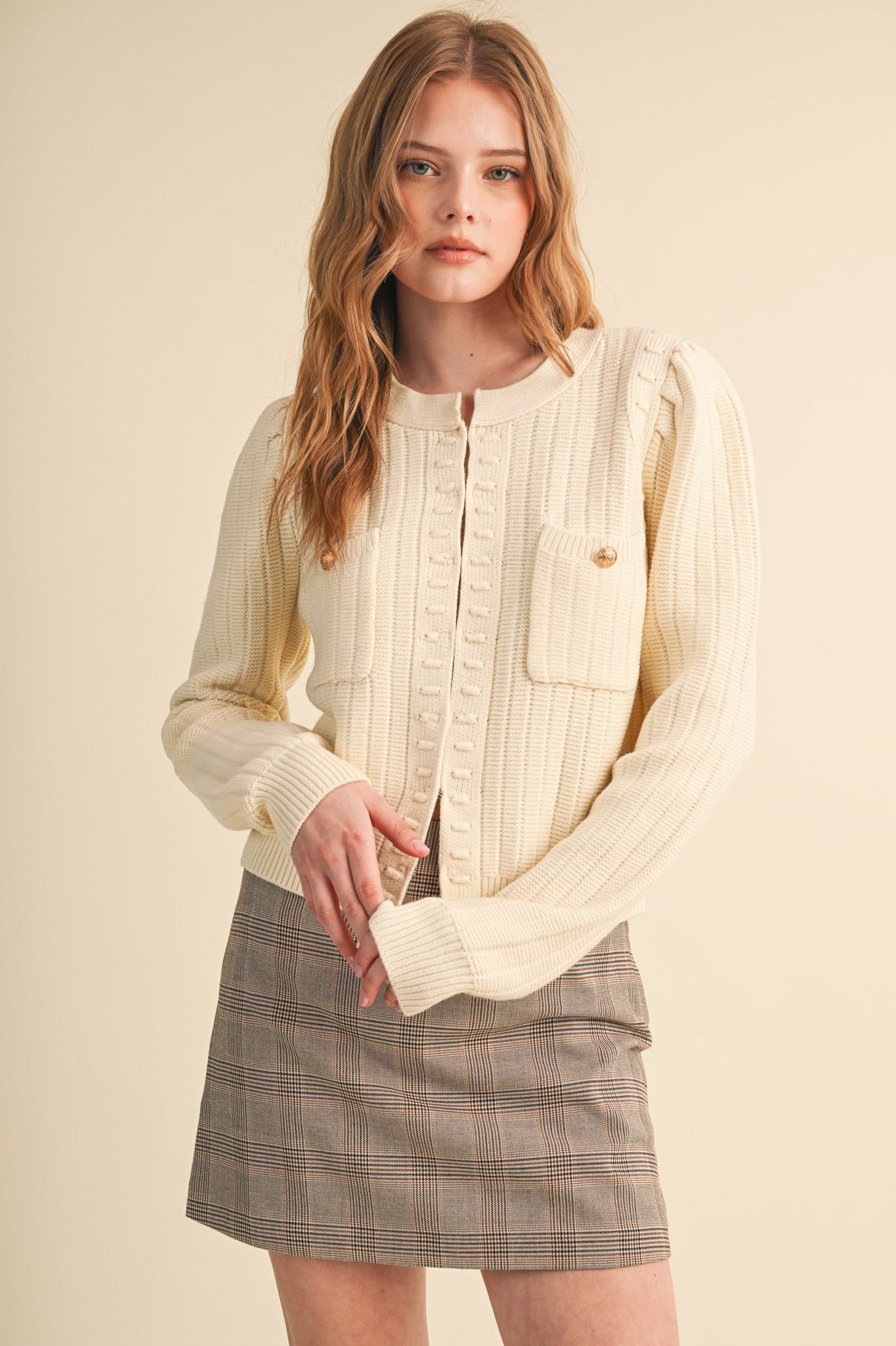 Fifth Avenue Bobble Knit Cardigan - Westly