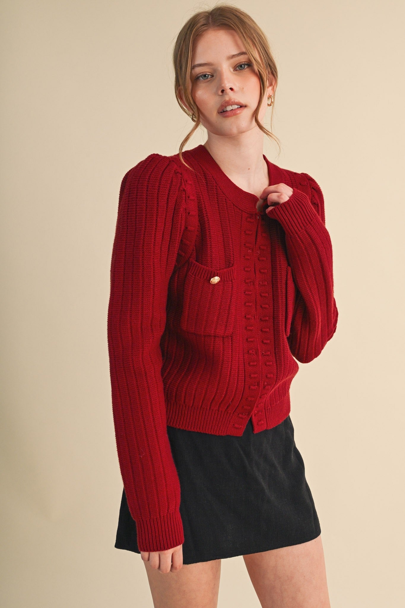 Fifth Avenue Bobble Knit Cardigan - Westly