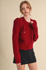Fifth Avenue Bobble Knit Cardigan - Westly