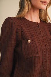Fifth Avenue Bobble Knit Cardigan - Westly