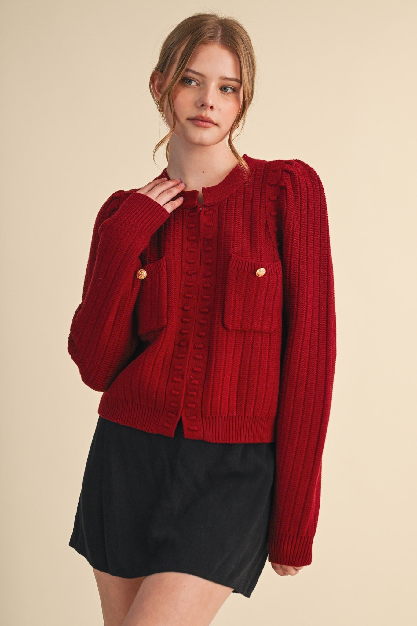Fifth Avenue Bobble Knit Cardigan - Westly