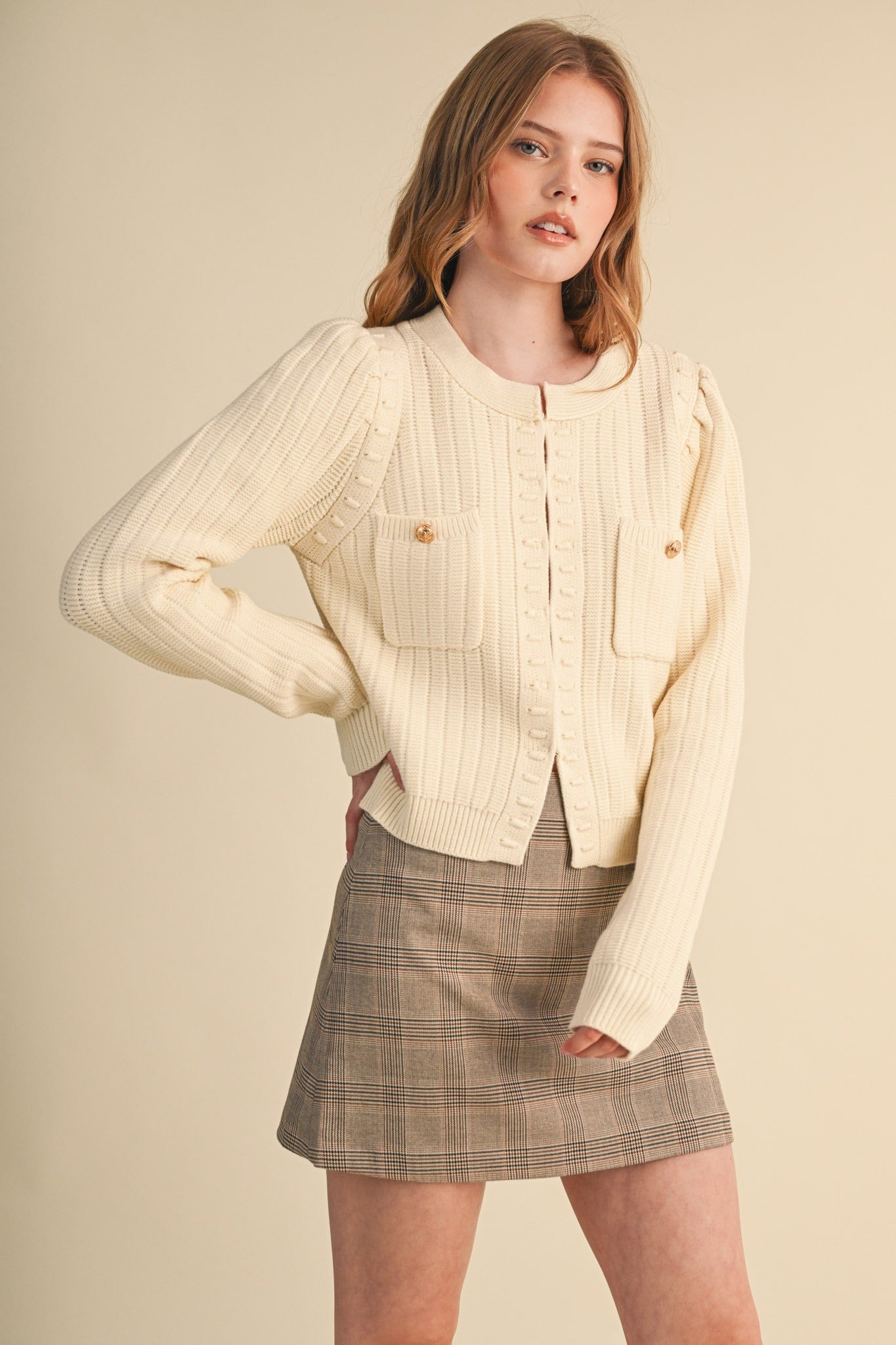 Fifth Avenue Bobble Knit Cardigan - Westly