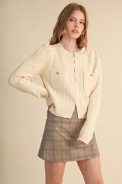 Fifth Avenue Bobble Knit Cardigan - Westly