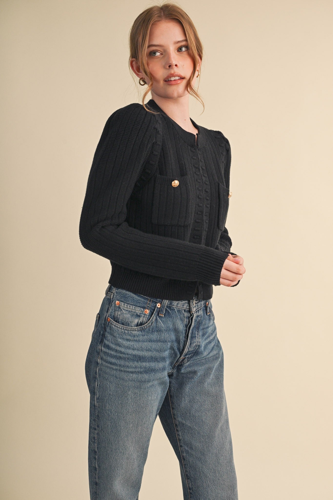 Fifth Avenue Bobble Knit Cardigan - Westly