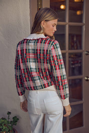 Fin Plaid Collar Sweater - Westly