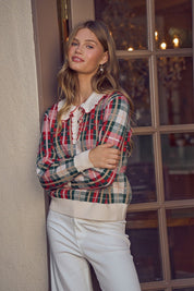 Fin Plaid Collar Sweater - Westly