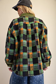 Fireside Washed Hacci Plaid Shacket - Westly