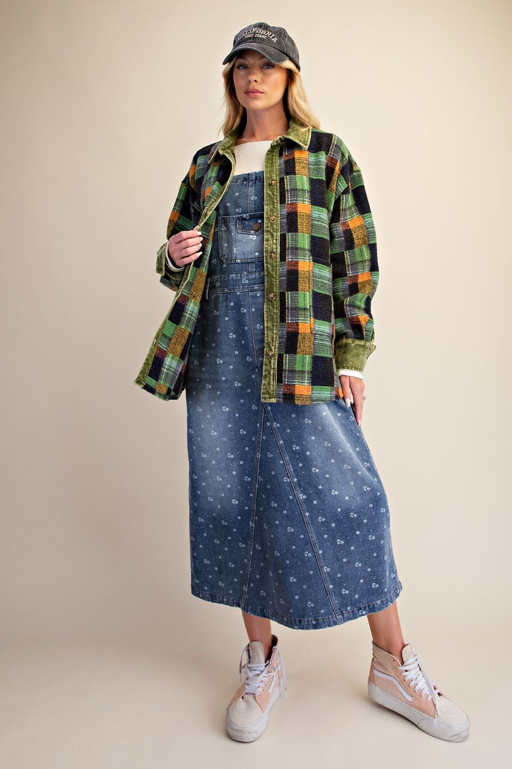 Fireside Washed Hacci Plaid Shacket - Westly