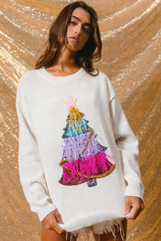 Firlight Christmas Tree Sweater - Off White