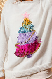 Firlight Christmas Tree Sweater - Off White