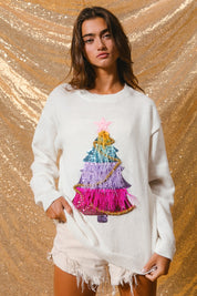 Firlight Christmas Tree Sweater - Off White