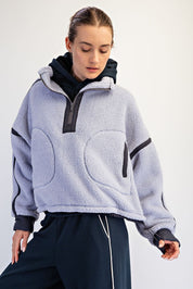 First Light Contrast Trim Sherpa Quarter-Zip - Westly