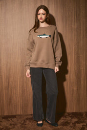 Fish Market Graphic Sweatshirt in Mocha — product photo 04