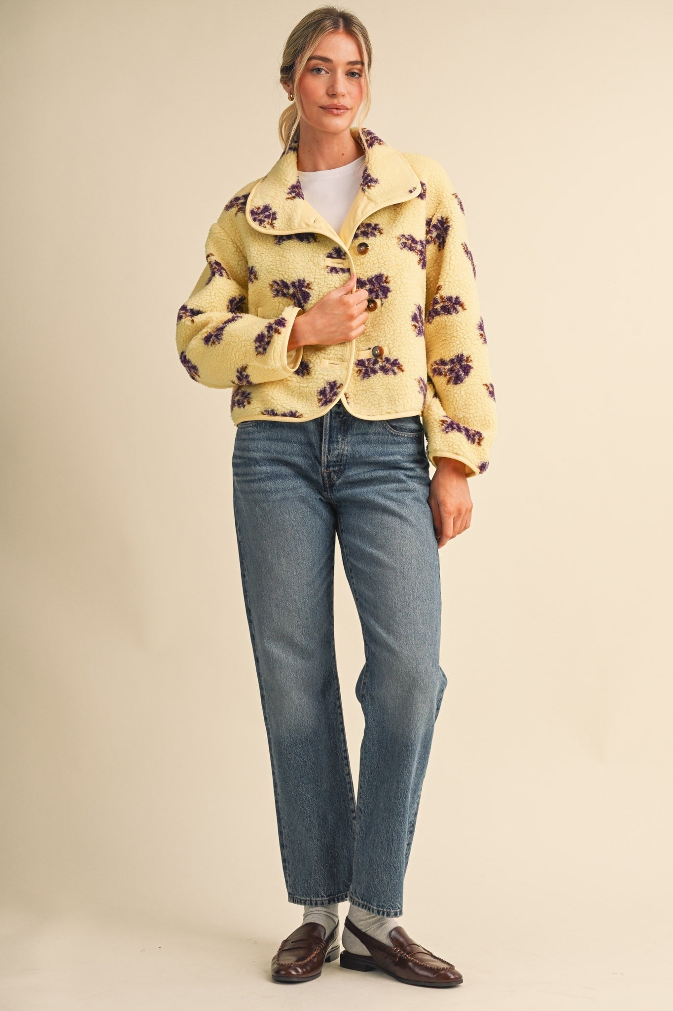 Fleur Lodge Floral Sherpa Jacket - Westly