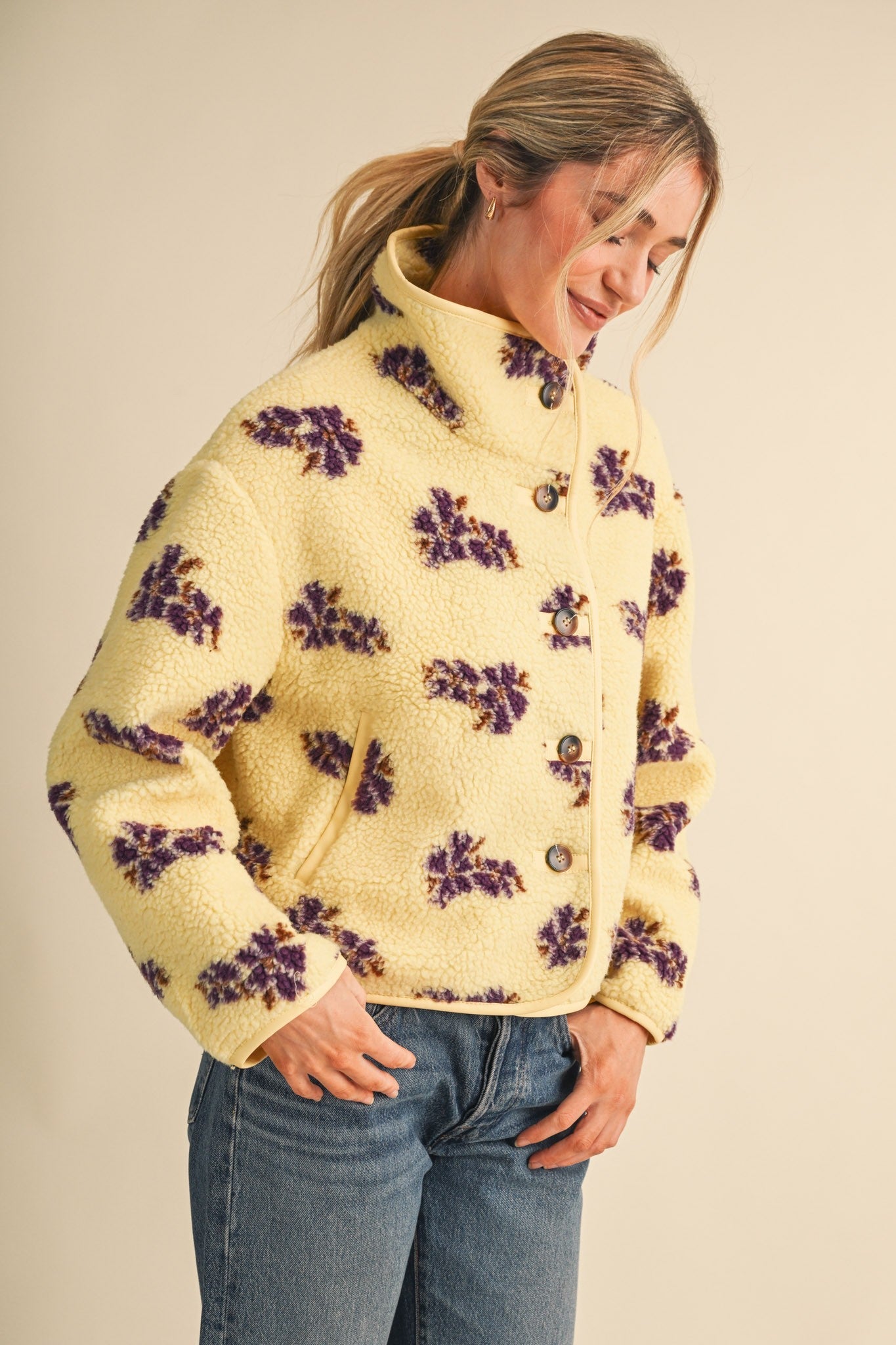 Fleur Lodge Floral Sherpa Jacket - Westly