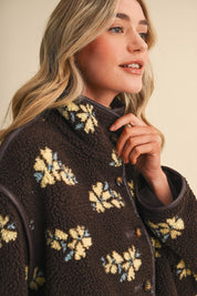 Fleur Lodge Floral Sherpa Jacket - Westly