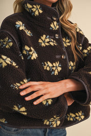 Fleur Lodge Floral Sherpa Jacket - Westly