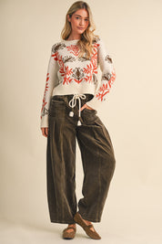 Fleurwell Floral Knit Sweater - Ivory Clay