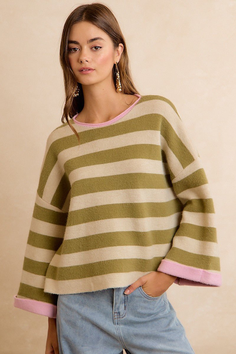 Flip Side Reversible Stripe Sweater - Westly
